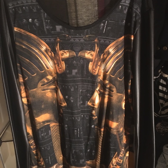 Black and gold top leather sleeves - Picture 3 of 4